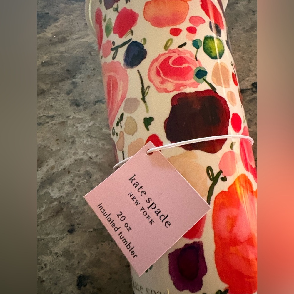 NWT Kate Spade New York Insulated Tumbler with Reusable Straw - Picture 8 of 11